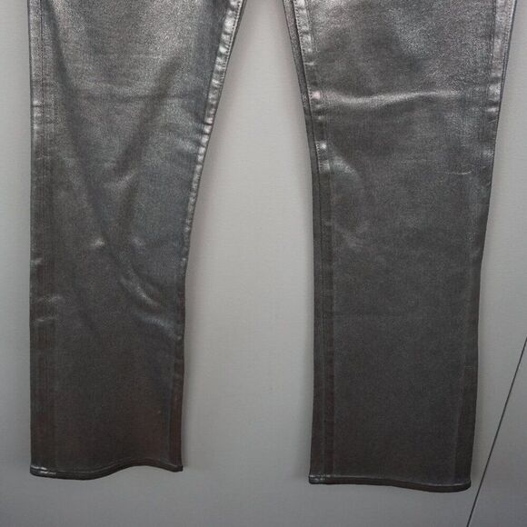 New Joe's Jeans Hi (rise) Honey Curvy Coated Bootcut Jeans in Gunmetal size 29 - Picture 5 of 16